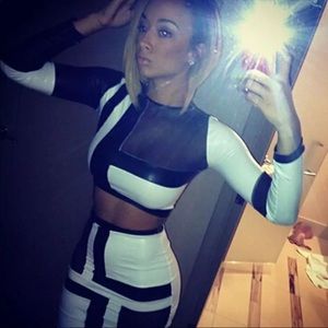 Black and white outfit